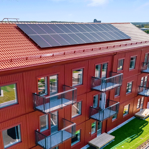 Rätt hus med solceller på taket