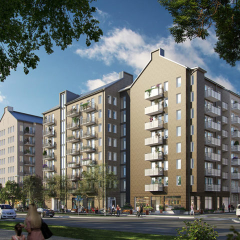 Ett stort bostadshus