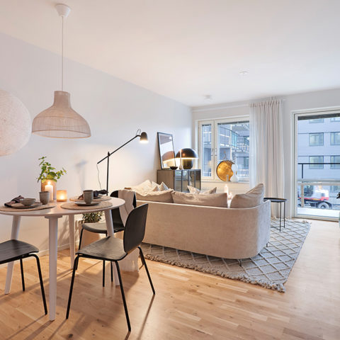 Ett ljust vardagsrum