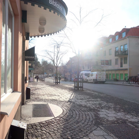 En gågata i centrum