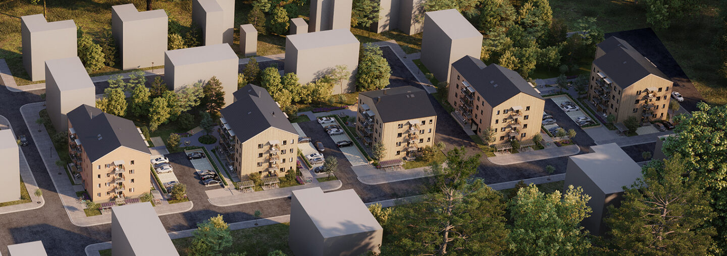 hyresfastigheter i brogårdstaden upplands bro stockholm med skogsmiljö