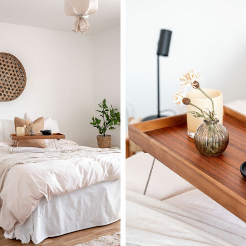 sovrum_dubbelsäng_frukost på sängen_norrakajen_heimstaden