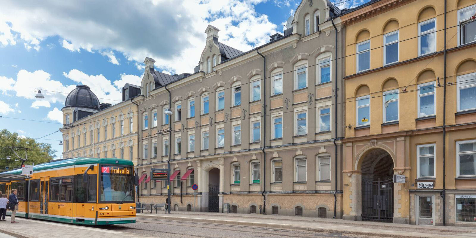 En gata i Norrköping där Heimstaden har lediga lägenheter.