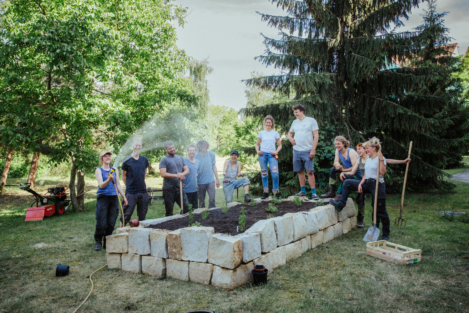 Wilde Wiese Paewesiner Weg Gruppenfoto