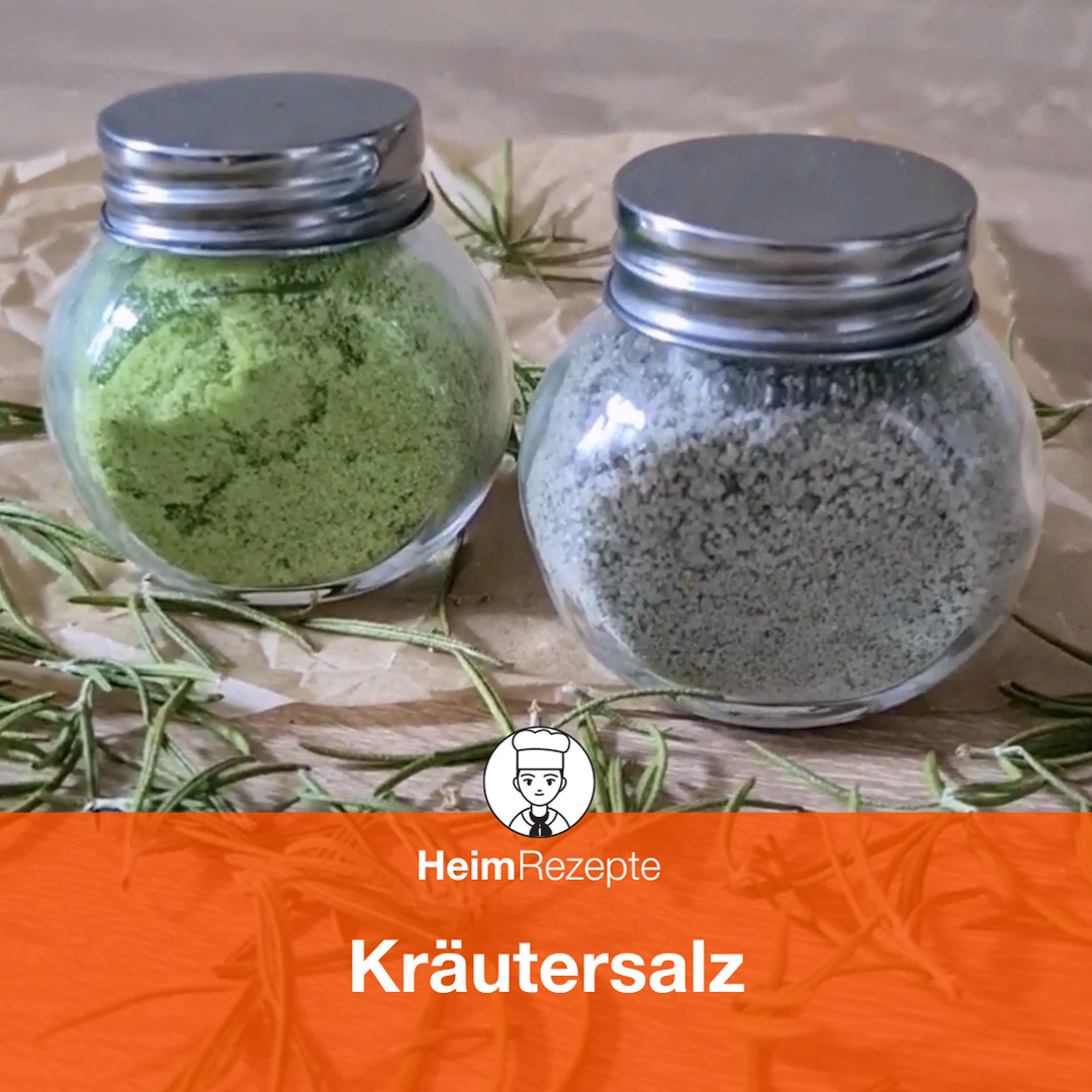 2 Gläser Kräutersalz selbst gemacht