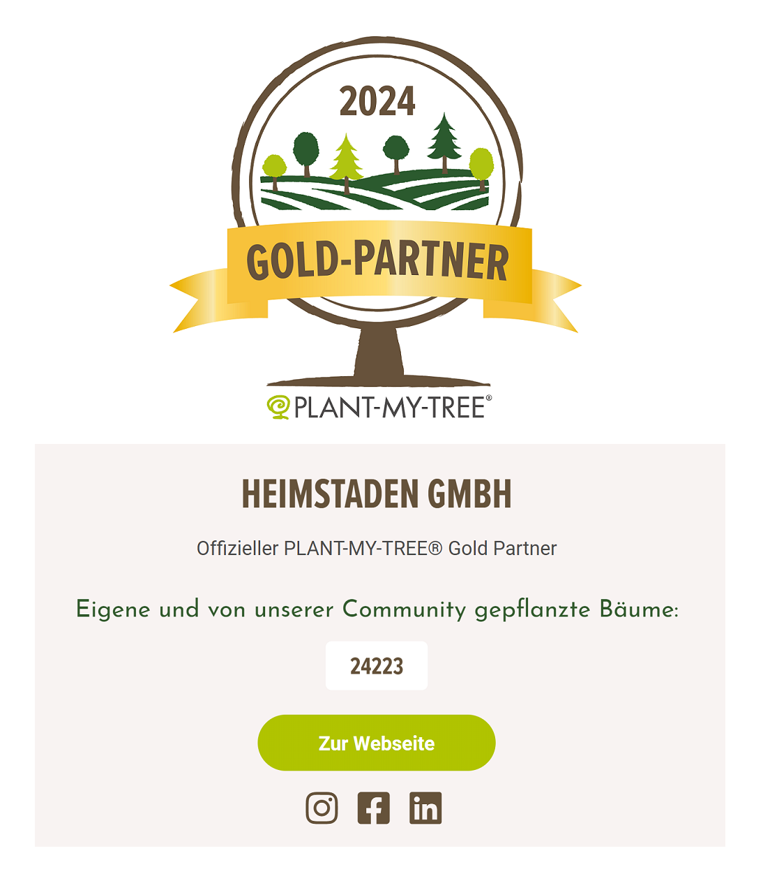 Plantmytree Gold Partner