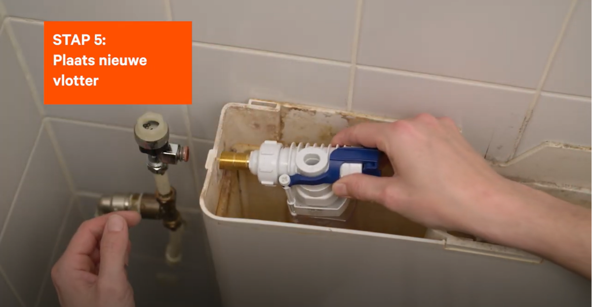 Vervangen van vlotter toilet Heimstaden